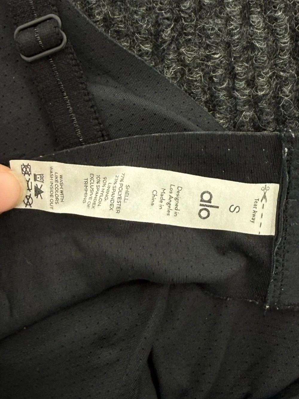 Alo Yoga Airlift‎ Line Up Bra Black Size Small